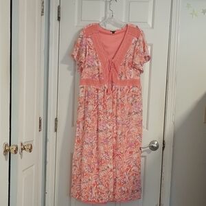 Torrid  Midi Dress with Crochet Accents